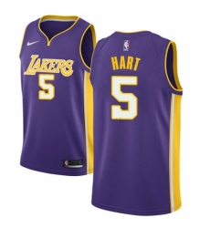 Men's Nike Los Angeles Lakers #5 Josh Hart Authentic Purple NBA Jersey - Icon Edition