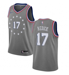 Women's Nike Philadelphia 76ers #17 JJ Redick Swingman Gray NBA Jersey - City Edition