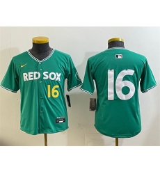 Youth Boston Red Sox #16 Jarren Duran Green 2025 City Connect Limited Stitched Baseball Jersey