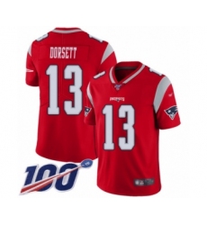 Youth New England Patriots #13 Phillip Dorsett Limited Red Inverted Legend 100th Season Football Jersey