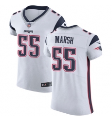 Men's Nike New England Patriots #55 Cassius Marsh White Vapor Untouchable Elite Player NFL Jersey
