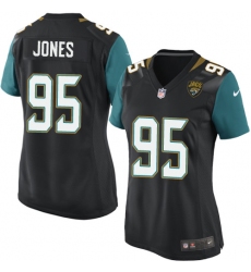 Women's Nike Jacksonville Jaguars #95 Abry Jones Game Black Alternate NFL Jersey