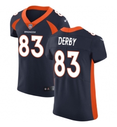 Men's Nike Denver Broncos #83 A.J. Derby Navy Blue Alternate Vapor Untouchable Elite Player NFL Jersey
