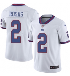 Men's Nike New York Giants #2 Aldrick Rosas Limited White Rush Vapor Untouchable NFL Jersey