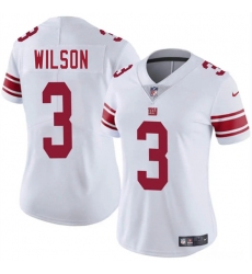 Women's New York Giants #3 Russell Wilson White 2025 Vapor Untouchable Limited Stitched Jersey(Run Small)