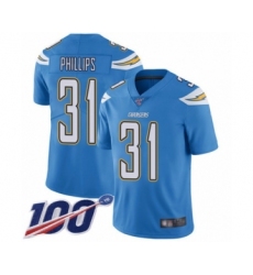 Men's Los Angeles Chargers #31 Adrian Phillips Electric Blue Alternate Vapor Untouchable Limited Player 100th Season Football Jersey