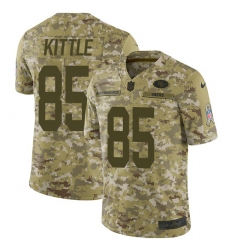Men's Nike San Francisco 49ers #85 George Kittle Limited Camo 2018 Salute to Service NFL Jersey