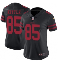 Women's Nike San Francisco 49ers #85 George Kittle Black Vapor Untouchable Elite Player NFL Jersey
