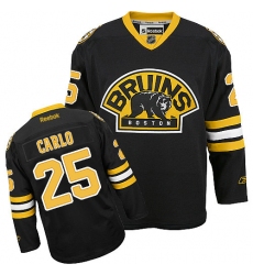 Youth Reebok Boston Bruins #25 Brandon Carlo Premier Black Third NHL Jersey