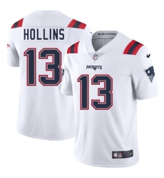 Men's New England Patriots #13 Mack Hollins White 2025 Vapor Limited Football Stitched Jersey