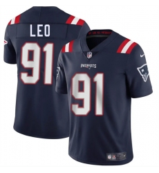 Men's New England Patriots #91 Titus Leo Navy 2025 Vapor Limited Football Stitched Jersey