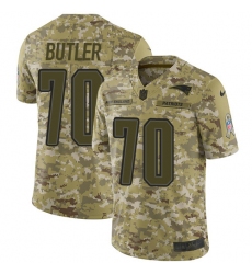 Men's Nike New England Patriots #70 Adam Butler Limited Camo 2018 Salute to Service NFL Jersey