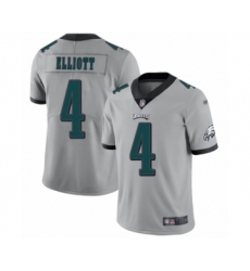 Men's Philadelphia Eagles #4 Jake Elliott Limited Silver Inverted Legend Football Jersey