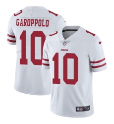 Youth Nike San Francisco 49ers #10 Jimmy Garoppolo White Vapor Untouchable Elite Player NFL Jersey