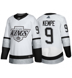 Men's Los Angeles Kings #9 Adrian Kempe White Throwback Stitched Jersey