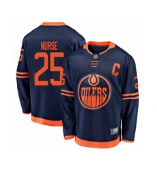 Men's Edmonton Oilers #25 Darnell Nurse Authentic Navy Blue Alternate Fanatics Branded Breakaway Hockey Jersey