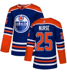 Youth Adidas Edmonton Oilers #25 Darnell Nurse Authentic Royal Blue Alternate NHL Jersey