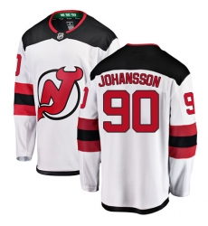 Men's New Jersey Devils #90 Marcus Johansson Fanatics Branded White Away Breakaway NHL Jersey