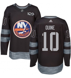 Men's Adidas New York Islanders #10 Alan Quine Authentic Black 1917-2017 100th Anniversary NHL Jersey
