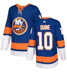Men's Adidas New York Islanders #10 Alan Quine Premier Royal Blue Home NHL Jersey