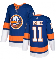 Men's Adidas New York Islanders #11 Shane Prince Premier Royal Blue Home NHL Jersey