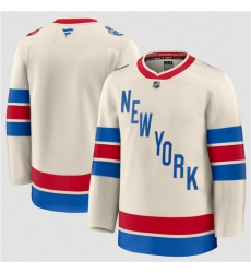 Men's New York Rangers Blank Cream 2026 Winter Classic Stitched Hockey Jersey