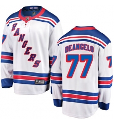 Men's New York Rangers #77 Anthony DeAngelo Fanatics Branded White Away Breakaway NHL Jersey