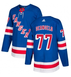 Youth Adidas New York Rangers #77 Anthony DeAngelo Premier Royal Blue Home NHL Jersey