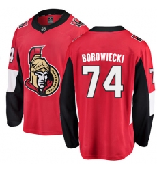 Youth Ottawa Senators #74 Mark Borowiecki Fanatics Branded Red Home Breakaway NHL Jersey