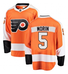 Youth Philadelphia Flyers #5 Samuel Morin Fanatics Branded Orange Home Breakaway NHL Jersey