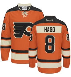 Men's Reebok Philadelphia Flyers #8 Robert Hagg Authentic Orange New Third NHL Jersey