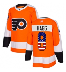 Youth Adidas Philadelphia Flyers #8 Robert Hagg Authentic Orange USA Flag Fashion NHL Jersey
