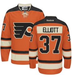 Men's Reebok Philadelphia Flyers #37 Brian Elliott Premier Orange New Third NHL Jersey