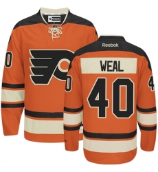 Women's Reebok Philadelphia Flyers #40 Jordan Weal Authentic Orange New Third NHL Jersey