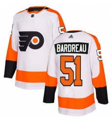 Women's Adidas Philadelphia Flyers #51 Cole Bardreau Authentic White Away NHL Jersey