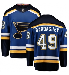 Men's St. Louis Blues #49 Ivan Barbashev Fanatics Branded Royal Blue Home Breakaway NHL Jersey