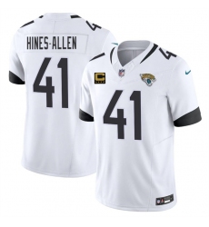 Men's Jacksonville Jaguars #41 Josh Hines-Allen White 2025 F.U.S.E. With 4-Star C Vapor Limited Football Stitched Jersey