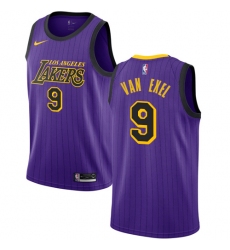 Women's Nike Los Angeles Lakers #9 Nick Van Exel Swingman Purple NBA Jersey - City Edition