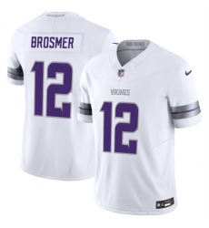 Men's Minnesota Vikings #12 Max Brosmer White 2025 F.U.S.E. Winter Warrior Limited Football Stitched Jersey