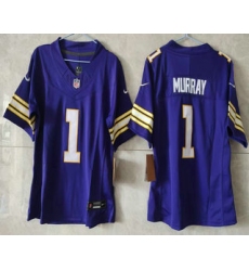 Women's Minnesota Vikings #1 Kyler Murray Limited Purple Classic Vapor Jersey