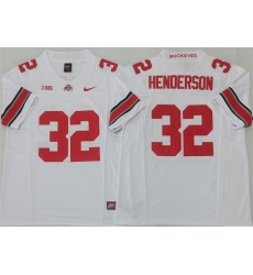 Men's Ohio State Buckeyes #32 TreVeyon Henderson White 2025 F.U.S.E. Limited Stitched Jersey
