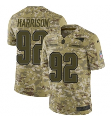 Youth Nike New England Patriots #92 James Harrison Limited Camo 2018 Salute to Service NFL Jersey
