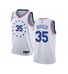 Men's Nike Philadelphia 76ers #35 Trevor Booker White Swingman Jersey - Earned Edition