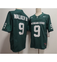 Men's Michigan State Spartans Green #9 WALKER III Green F.U.S.E. Stitched Jersey