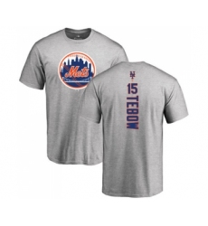 MLB Nike New York Mets #15 Tim Tebow Ash Backer T-Shirt
