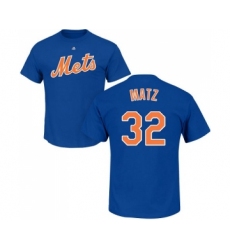 MLB Nike New York Mets #32 Steven Matz Royal Blue Name & Number T-Shirt