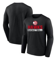 Men's Atlanta Hawks Black Let's Go Long Sleeve T-Shirt