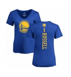 Basketball Women's Golden State Warriors #1 D'Angelo Russell Royal Blue Backer T-Shirt