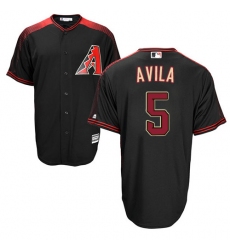 Men's Majestic Arizona Diamondbacks #5 Alex Avila Authentic Black/Brick Alternate Cool Base MLB Jersey
