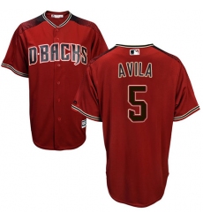 Men's Majestic Arizona Diamondbacks #5 Alex Avila Authentic Red/Brick Alternate Cool Base MLB Jersey